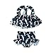 Fossen Bimba Neonata Neonata Costume da Bagno Ragazza Sirenetta Bambina Bimba Costume da Bagno 2 Pezzi Bikini con Fascia Fiocco Stampa Leopardata Costumi da Bagno