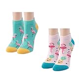 ZMART Ankle Flamingo Socks Women Pineapple Socks Flamingo Gifts Low Cut Flamingo Christmas Socks For Flamingo Lover