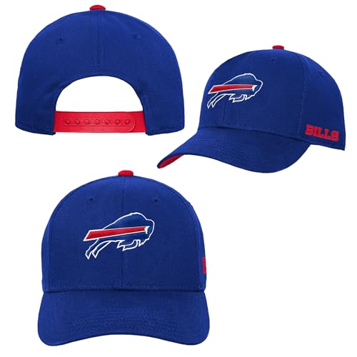 NFL Kids Youth 8-20 Official Primary Logo Wordmark Adjustable Snapback Hat Cap One Size (US, Alpha, One Size, Buffalo Bills - Blue) - Image 4