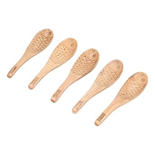 Cuillère à soupe en bois forme poisson, le cadeau idéal et original - 2