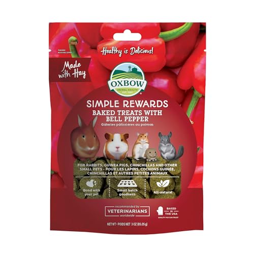 Oxbow Animal Health Simple Rewards Bell Pepper Treats, Timothy Ha...