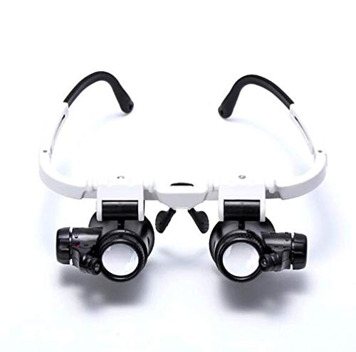 Loupes avec lumière double eyes grossissement 8X 15x pour les détails de montre