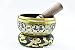 4" Exquisite Tibetan Singing Bowl Set for Meditation ~Tibetan Om Mantra & Dorje Painted ~ Silk Cushion & Wooden Mallet Included ~Handmade in Nepal by Thamelmart