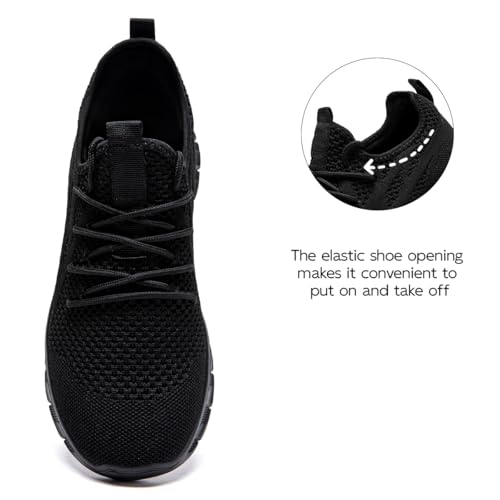 Image of Mens Walking Tennis Shoes Slip On Hiking Running Sneakers Non Slip Fitness Casual Workout Athletic Gym Lightweight Breathable Comfortable Trainers