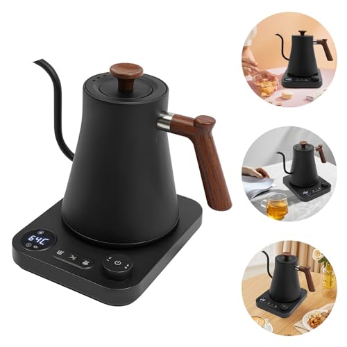 Tetera eléctrica cuello de cisne 0.9L para café y té miniatura 6