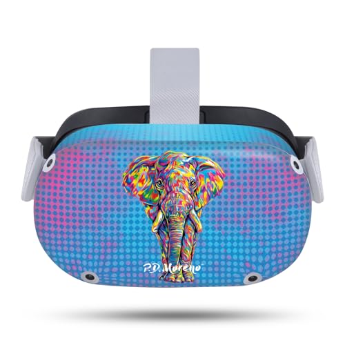 Head Case Designs Officially Licensed P.D. Moreno Elephant Animals II Vinyl Sticker Skin Decal Cover Compatible with Meta Quest 2