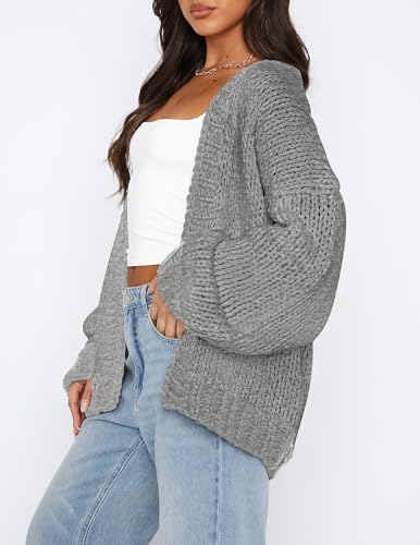 PRETTYGARDEN Cardigan Sweaters for Women Trendy Fall Fashion 2025 Long Sleeve Chunky Knit Cardigans Winter Clothing Outfits