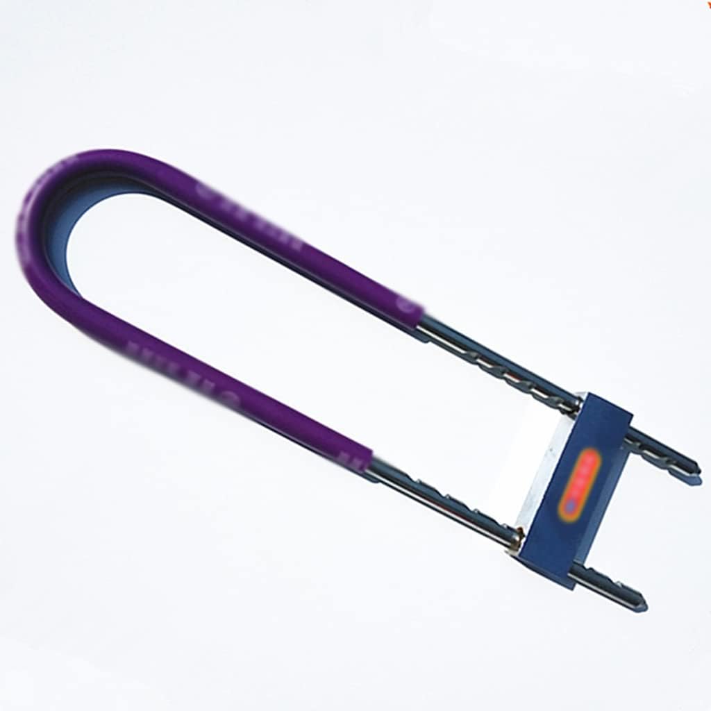 U Lock U Shape Lock Glass Door Bike Motorcycle Lock with 3 Keys High Strength Steel Security U Lock U-Locks for Bicycles (A)