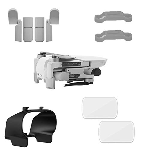 Mavic Mini Accessories, Landing Gear Legs + Propeller Holder Guard + Lens Protector Tempered Glass Films (2 Sets) + Lens Hood Sunshade Protective Cap for DJI Mavic Mini Drone (Style 2)