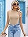 Avidlove Women's Long Sleeve Crew Neck Bodysuits Tops Going Out Body Suits for Women Fashion Basic Bodysuit Tops（Nude,S）