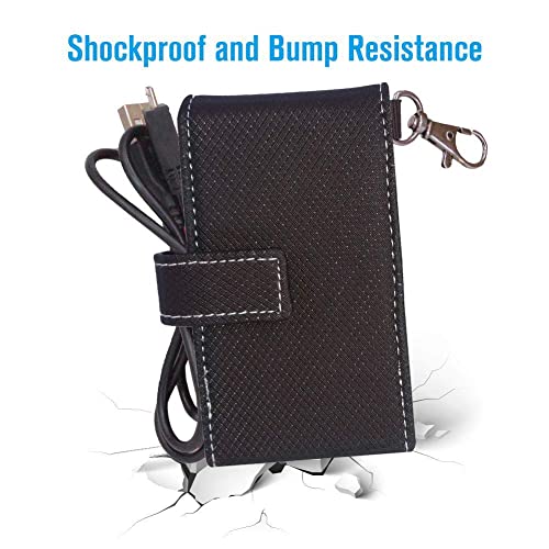 Image of Saco External Hard Disk Protector Shock Resistant Travel Carrying case Pouch Cover for Samsung T7 Shield 1TB / 2TB / 4TB Portable SSD - Black