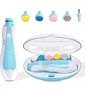 TIRALUHEM Baby Nail Trimmer Electric, Safe Baby Nail File, Baby Nail Clippers with Light and 6 Gr...