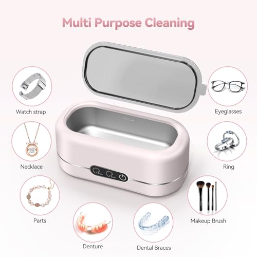 Image of Miorcols Ultrasonic Cleaner Machine for Jewelry,48KHz with 2 Cleaning Modes