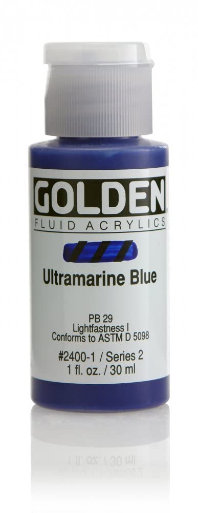 Golden Fluid Acrylic Paint 1 Ounce-Ultramarine Blue