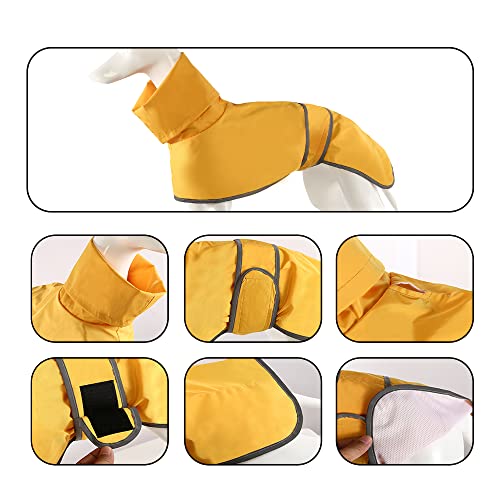 Windhund-Regenmantel, leicht, Whippet-Mäntel, wasserdicht, Windhundmäntel, wasserdicht, Whippet-Regenmantel, Windhund-Sommer-Winter-Regenmantel, Hundemäntel für Lurcher für mittelgroße und große Hunde