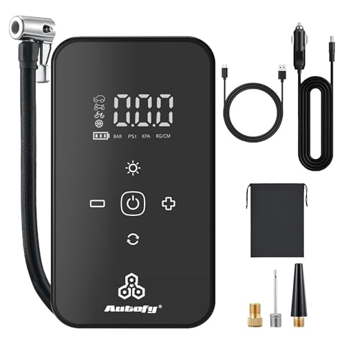 Image of Autofy AirBit 2 Years WARRANT'Y Dual Power Mode Battery & Corded [22mm Cylinder Most Heavy Duty] 140PSI Car Tyre Inflator Pump - 90W Copper Motor - 4500mAh Mobile Power Bank - 4 Mins Fast Inflation