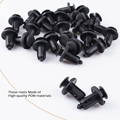 25Pcs 10Mm Hole Front Rear Bumper Push Type Retainer Rivet Clips Compatible With Acura Honda 91503-Sz5-003, Black #TOP5