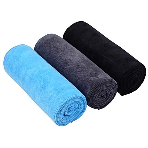 HOPESHIN Gyms Yoga Towels Sweat Fitness Exercise Microfiber Workout Towels Absorbent Gym Towels for Men & Women Sports Towels Soft Fast Drying 3 Pack, 16inchX32inch