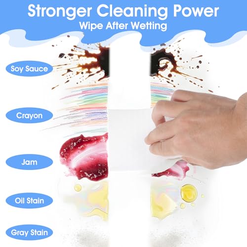 Image of JIEYAO Magic Cleaning Sponge Eraser Sheet, 50 Pcs White Convex Point Melamine Sponge, Thin Nano Cleaner Pads Eraser Wipes Disposable Sponges Cleaner for Furniture Kitchenware Hard-to-Reach Places Shoe