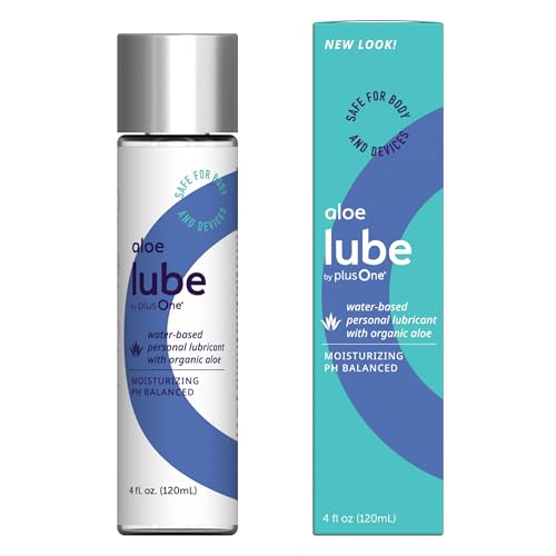 plusOne Aloe Personal Lubricant - Water-Based Lube w/Organic Aloe, 4 Fl Oz: retailer-supplied image