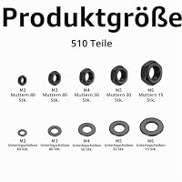 510 Stk Unterlegscheiben Und Muttern Set – Ansicht 2
