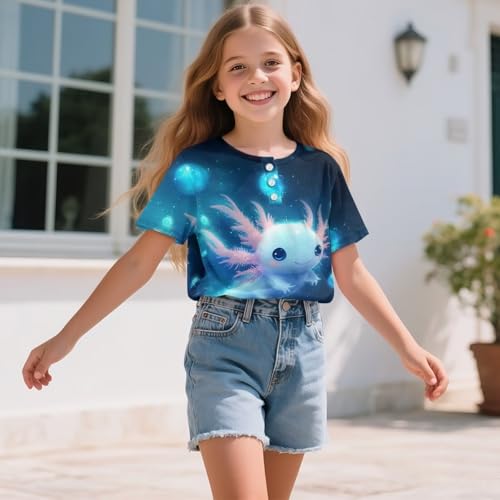 Girls Henley Shirt Short Sleeves Soft Top for Girls Polo Shirt Without Collar for Travel School Outdoor Park3