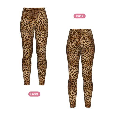Leggings de compresión suaves sin transparencias de leopardo 4