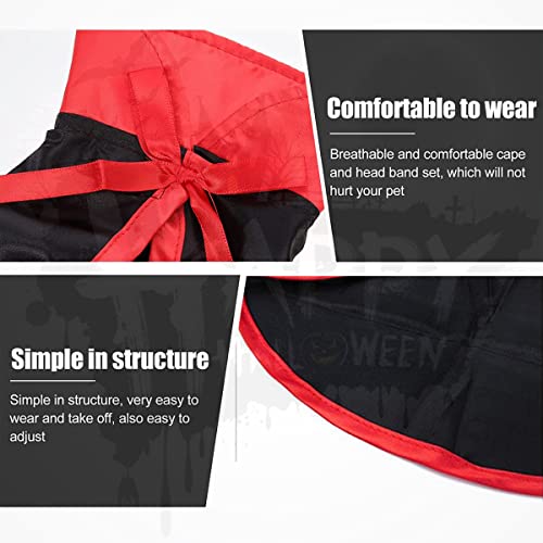Dog Halloween Cape Costume, Pet Vampire Cloak Costume, Puppy Cool Witch Cape Clothes, Funny Dog Cosplay Dress Wizard Apparel For Small Medium Large Dogs Cats (One Size, Red) #TOP4