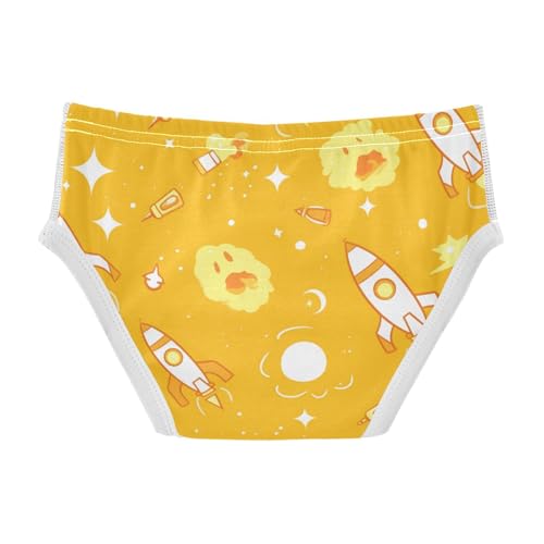 KLL Cartoon Space Pattern Rockets Baby Boys Cotton Briefs Underwear Cute Children Undies2