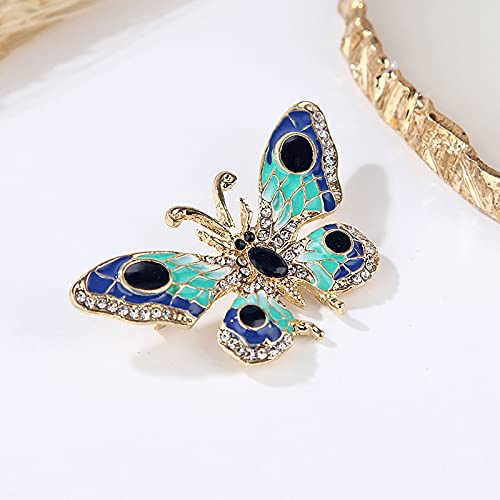 Spilla con gufo a farfalla di cristallo Spilla con...