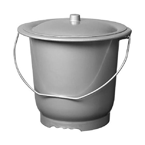 les colis noirs lcn Seau Hygiénique Enfant Gris Silver avec Anse et Couvercle - Pot Chambre - 065