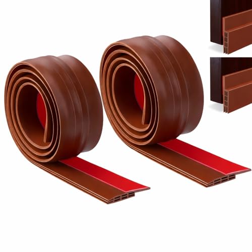 Image of VYOOx Door Gap Filler Bottom Seal Strip | Silicone Door Seal for Gap | Weather Stripping Guard Against Dust, Insects, Noise & AC Air Leakage 39 inches(2-Piece) Multi Colour