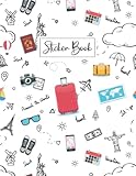 travel stickers for suitcases uk  Sticker Book: Blank Sticker Album, Travel Sticker Collecting Book for Kids, Cute Blank Notebook for Sticker Collection, 8.5x11