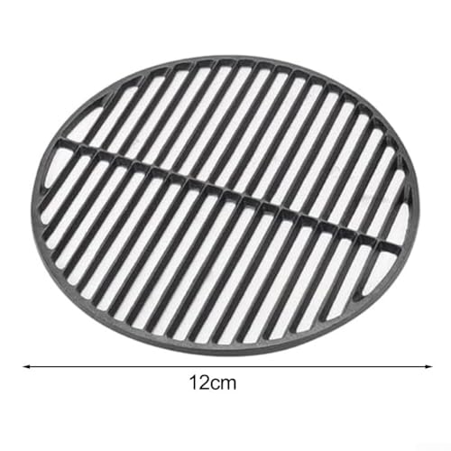 Żeliwny ruszt do grillowania 17 cm, zamiennik kratki do grillowania okrągłych i kulowych, idealny do grilla na świeżym powietrzu i akcesoriów do grillowania 25 cm