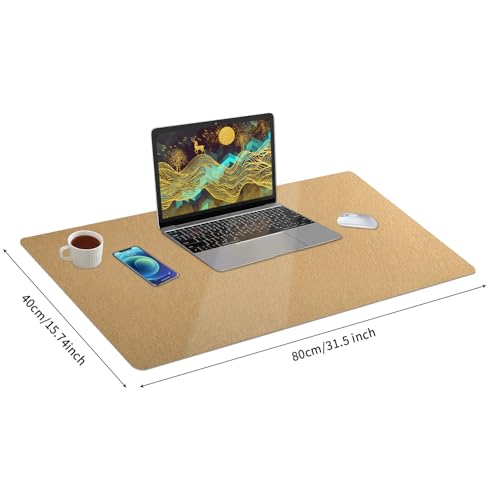 Image of Bloss Gold Desk Mat, PU Large Mouse Pad for Desk, Desk Matt for Desktop, Desk Pad Mat Waterproof, Computer Mat for Office /Home /Decor /Desk Protector(31.5 x 15.7 Inches)
