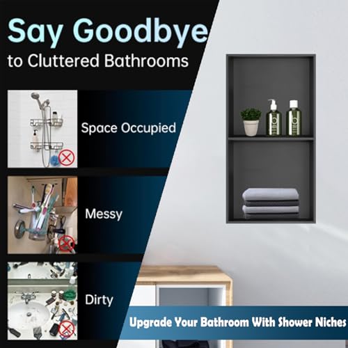 Niche de douche en acier inoxydable pour optimiser le rangement
