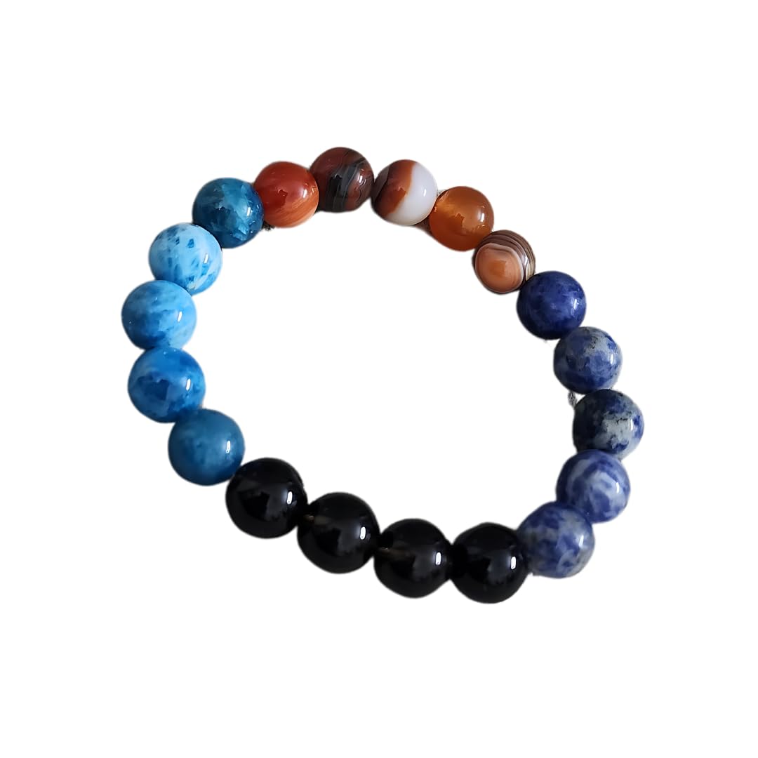 Weight Management Crystal Beaded Bracelet with Sodalite, Blue Apatite, Smoky Quartz, and Carnelian, Enhances Motivation (B0DFLMMV4F) Amazon Price History, Amazon Price Tracker