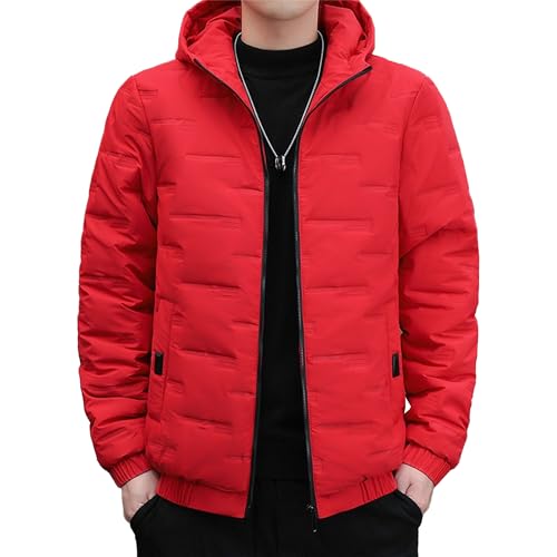 Manteau d'hiver matelassé pour homme avec finitions soignées et zip intégral robuste