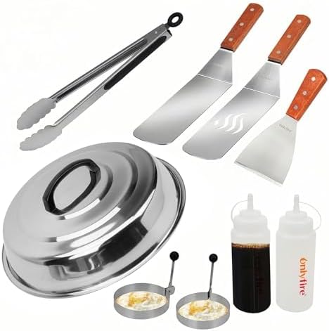 Onlyfire Edelstahl Grillschaufel 19x18cm - Multifunktionaler Grillspatel
