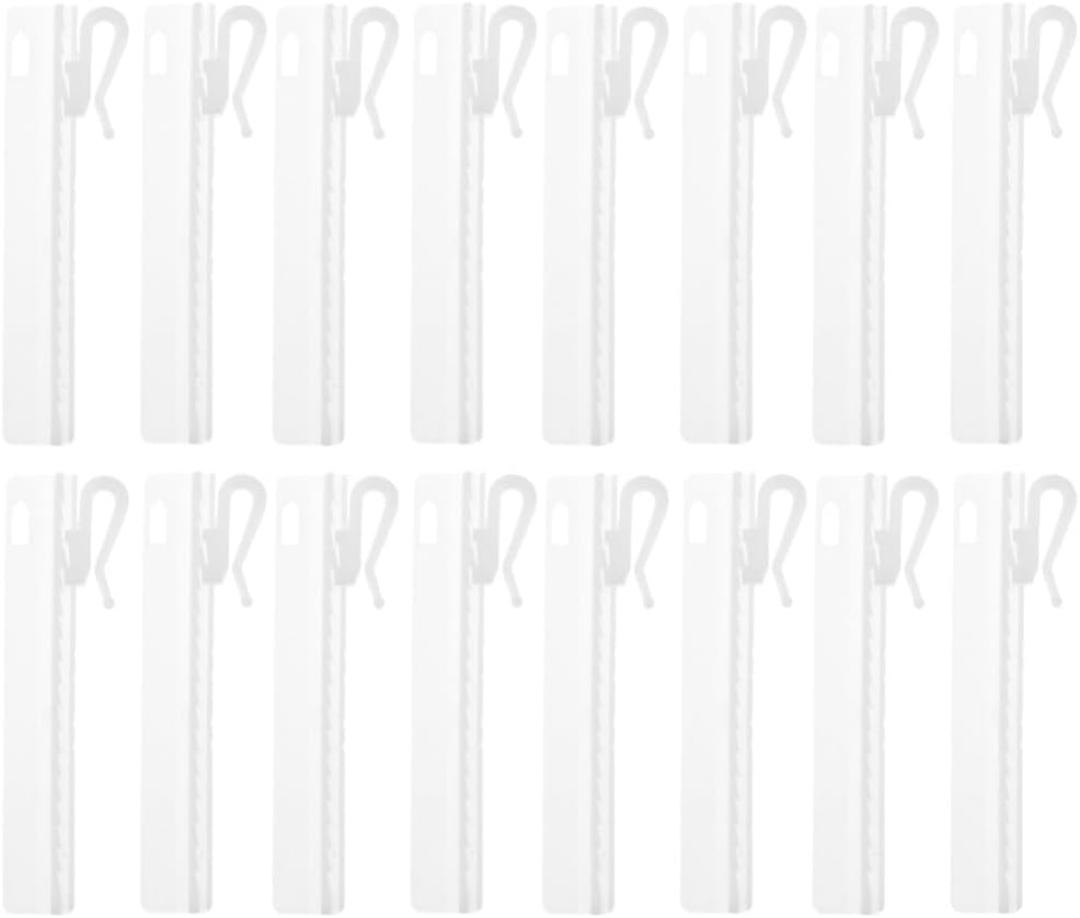 Garneck 25pcs Curtain Hooks Plastic Adjustable Depth Pinch Pleat