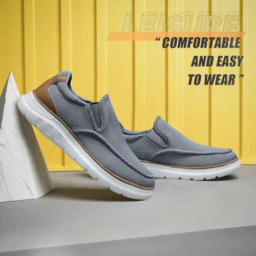 Image of Mens Boat Shoes Casual Loafers Slip On Walking Dress Sneakers Mesh Business Oxfords Work Lightweight Soft Sole