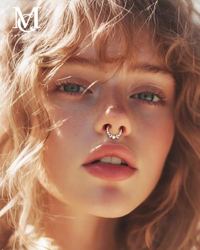 CM Crareesi Mania Septum Ring 316L Stainless Steel Septum Jewelry 10mm Moon Phase Septum Piercing Jewelry for Women AB CZ Daith Earrings3