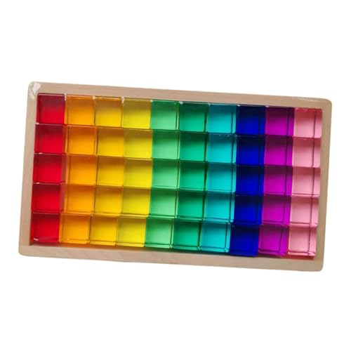 【Colorato e creativo】: il set di mattoncini arcobaleno può essere impilato in una varietà di forme interessanti. La loro trasparenza unica può creare bellissimi motivi al sole, ispirando l'immaginazione e la creatività dei bambini.