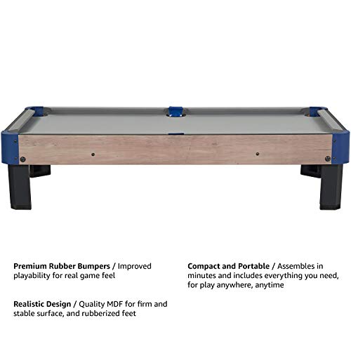 Amazon Basics Tabletop Billiards Pool Table with Accessories MadCity