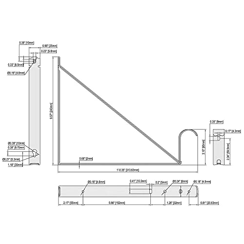 Home Master Hardware HMH-6170 Heavy Duty Closet Shelf & Rod Brackets 10 Pack,Wall Mounted Closet Shelves Support Brace thumb #6