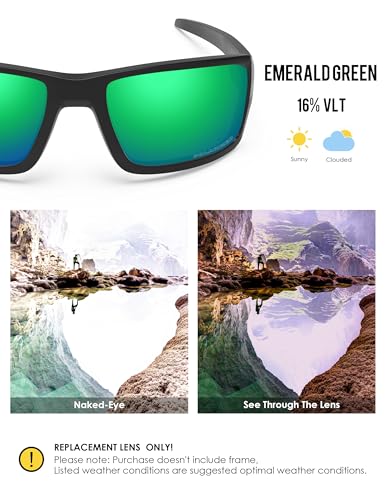 Image of BLAZERBUCK Anti-salt Polarized Replacement Lenses for Oakley Double Edge OO9380 Sunglass
