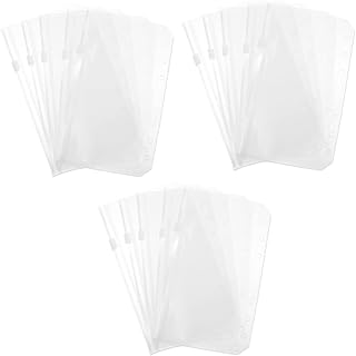 ABOOFAN 45 Peças Saco De Folhas Soltas Sacos Com Zíper Bolsas Com Zíper Sacos De Plástico Com Zíper Fichário Organizador De Fio De Bordado Organizador De Linha De Bordado Livro De Folhas