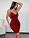 JOTWIS Women Sexy Mini Dress 2025 Summer Backless Dresses Club Night Out Party Cocktail Outfits Burgundy