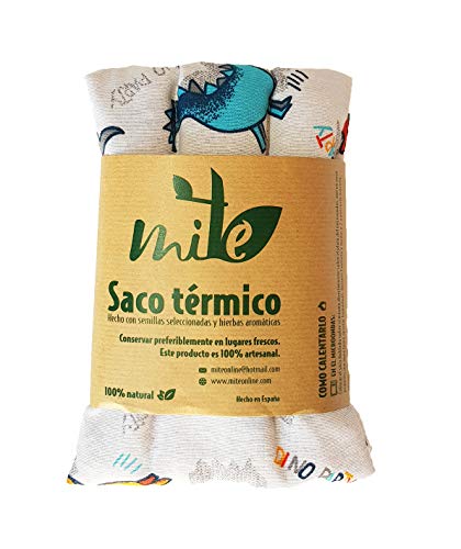 Saco térmico de huesos de cereza y hierbas naturales multiusos con funda (47cm x 15cm) – Lavanda - MITE