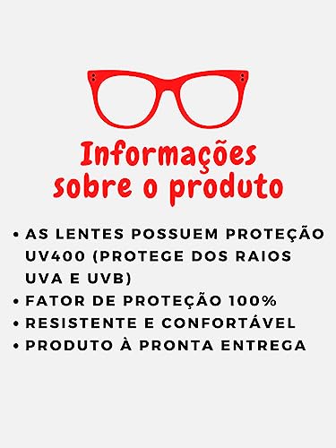 Óculos de Sol Retrô Feminino Masculino Retangular Hype